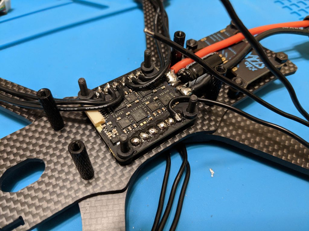 Xilo 45A 4-in-1 ESC with motor wires attached from inside