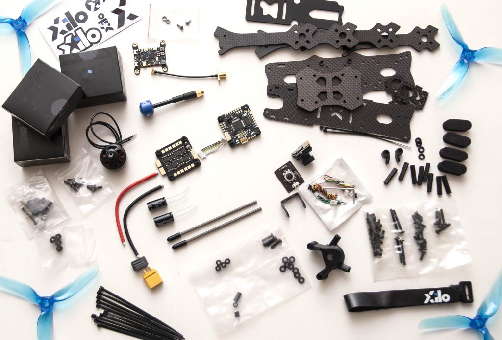 Xile PhreakStyle Build Kit - parts laid out on table