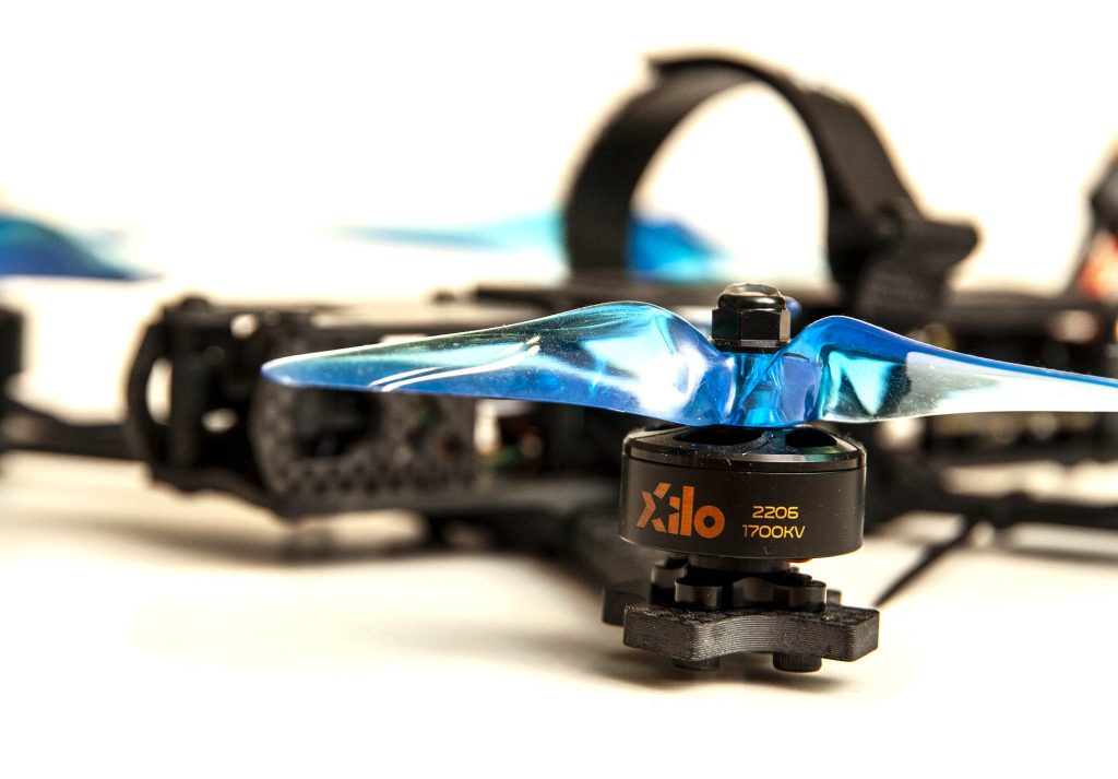 Xile PhreakStyle Build Kit - assembled quad with motor detail