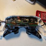 Fatshark HDO2 disassembly: upper shell with electronics