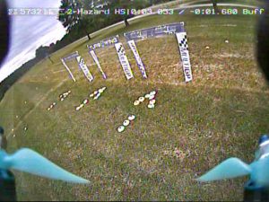 Race gates with lap time in pilot OSD