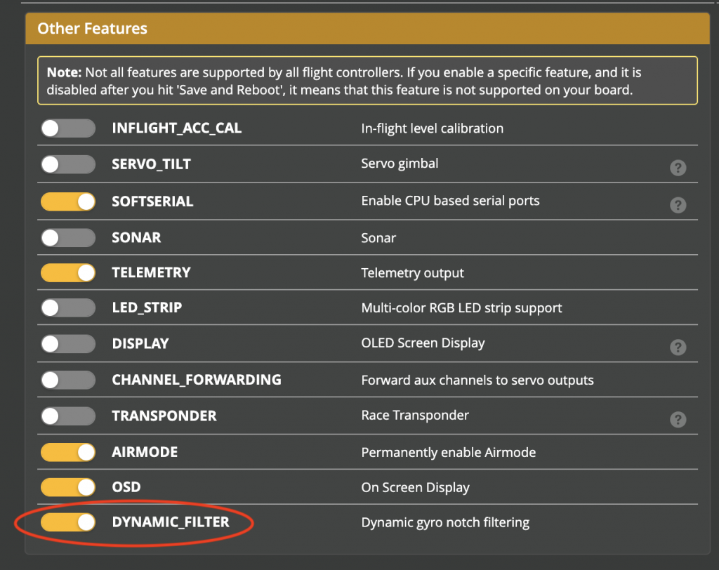 Betaflight configuration for propwash handling