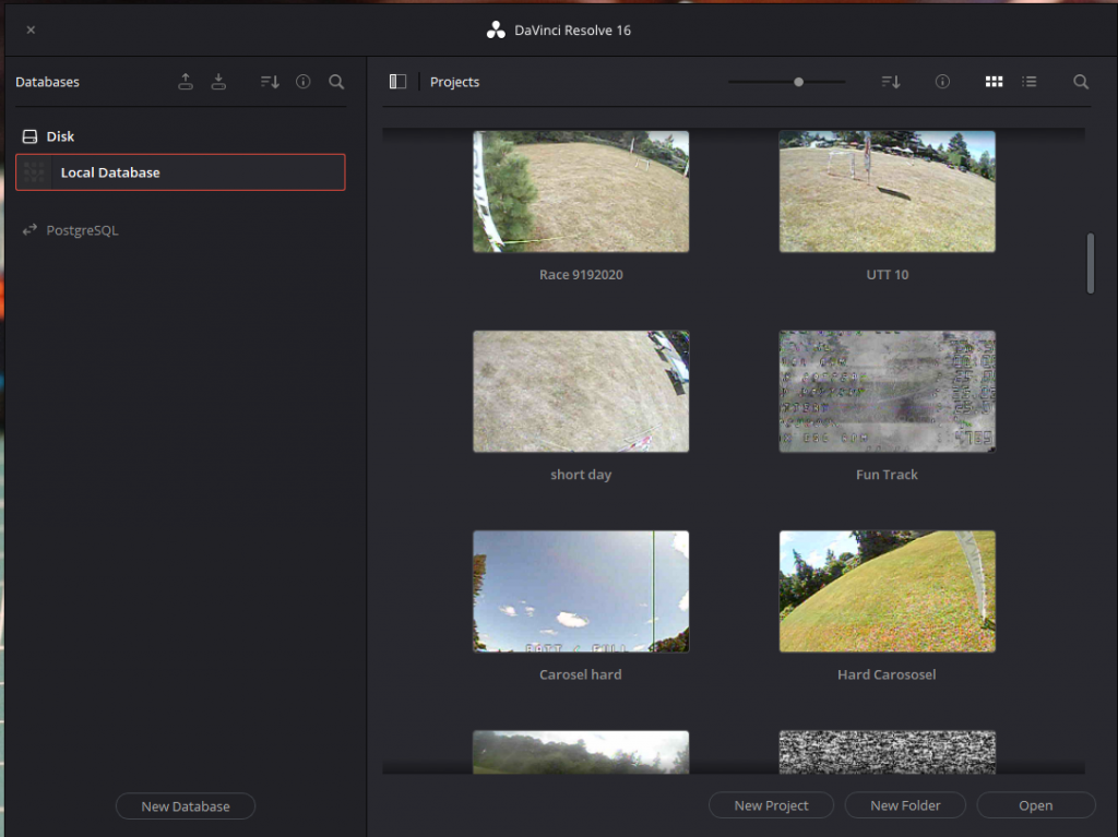 DaVinci Resolve - Folder View