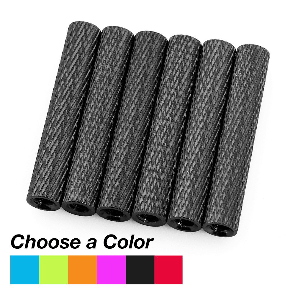 28mm Aluminum Textured Standoff Spacers (Set of 6)