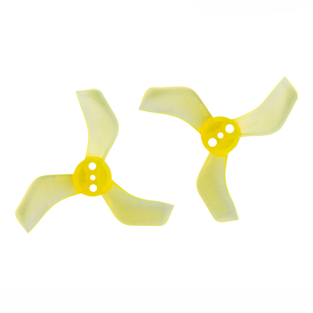 Gemfan 1635-3 40mm 3-Blade Propeller (1mm Shaft - Clear Red)