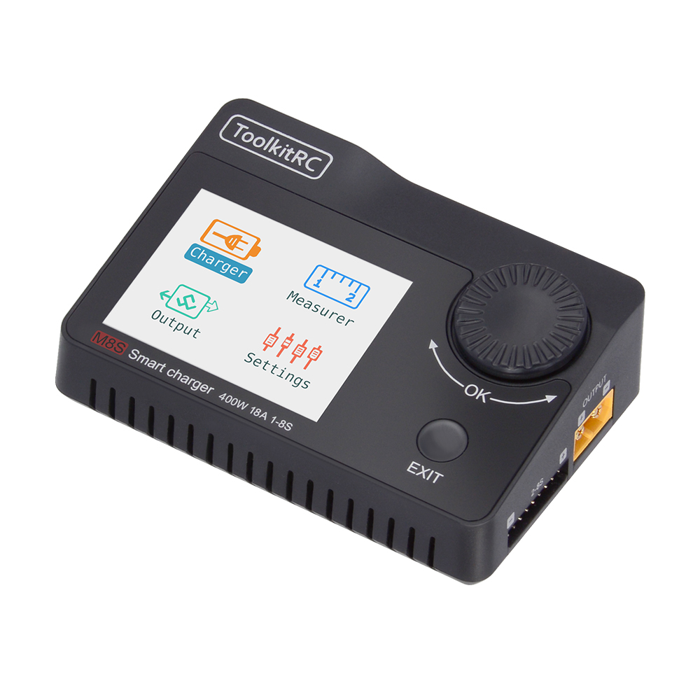 Testeur Batterie ToolkitRC MC8 – LCD Couleur, Équilibrage Lipos, Mesure PWM/SBUS, Charge PD, USB-C