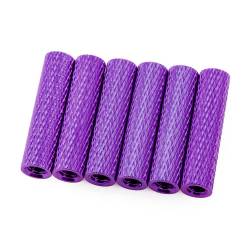 20mm Dark Purple Aluminum Textured Spacers (Set of 6)