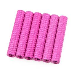 28mm Pink Aluminum Textured Spacers (Set of 6)