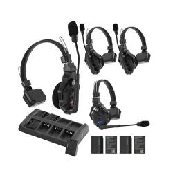 Hollyland Solidcom C1 4S Full Duplex Digital Wireless Intercom Headset System w/ 4x Headsets