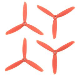 Gemfan 5x4.5x3 Glass Fiber Nylon Propeller - 3 Blade (Set of 4 - Orange)