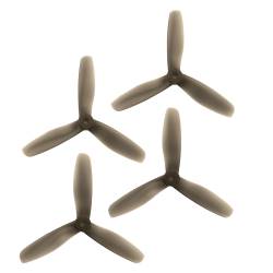 RaceKraft 5x4.5 Clear Blunt Nose Tri-Blade (Set of 4 - Smoke)