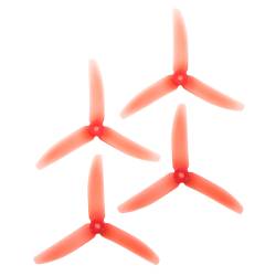 RaceKraft 5x4 Clear Tri-Blade (Set of 4 - Red)