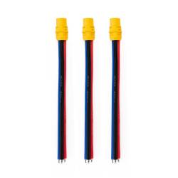 Amass MT30 16AWG LiPo Pigtail w Protective Sleeve - Female (3Pcs)