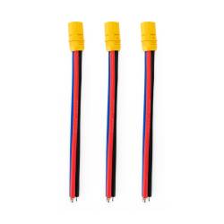 Amass MT30 16AWG LiPo Pigtail w Protective Sleeve - Male (3Pcs)