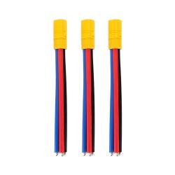 Amass MT60 12AWG LiPo Pigtail w Protective Sleeve - Female (3Pcs)