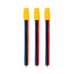 Amass MT60 12AWG LiPo Pigtail w Protective Sleeve - Male (3Pcs)
