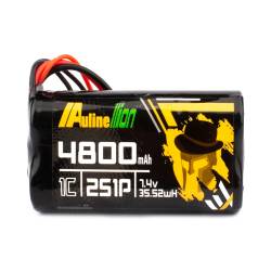Auline 7.4V 2S 4800mAH 1C Li-Ion Battery for Fatshark Goggles - XT30 & Barrel Jack
