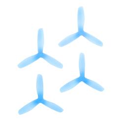 RaceKraft 5x4.5 Clear Blunt Nose Tri-Blade (Set of 4 - Blue)