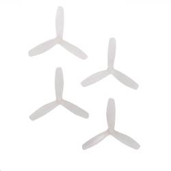 RaceKraft 5x4.5 Clear Blunt Nose Tri-Blade (Set of 4 - Clear)