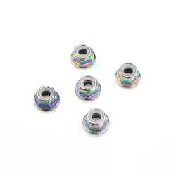 M5 Chrome Aluminum Flange Lock Nut (Set of 5)