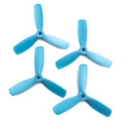 Gemfan 4x4.5 - Bullnose 3 Blade Propeller - Nylon Glass Fiber  (Set of 4 - Frey Blue)