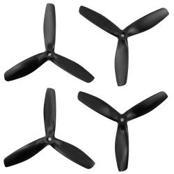 Gemfan 5x5x3 Glass Fiber Nylon Propeller - 3 Blade (Set of 4 - Black)