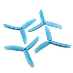 Gemfan 5x4 - 3 Blade Propeller - Nylon Glass Fiber (Set of 4 - Frey Blue)