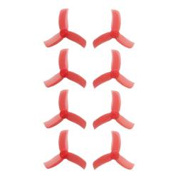 Gemfan Hulkie Red 2040 Durable 3 Blade - Set of 8 (4CW, 4CCW)