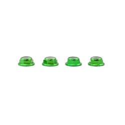 Lumenier M5 Green Aluminum Low Profile Lock Nut (set of 4 CCW)