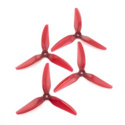 HQProp DP 5x4.5x3V1S PC - 3 Blades (Set of 4 - Light Red)