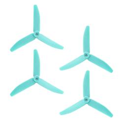 HQProp Triple Prop 5x4x3R Skitzo Blue Propeller - 3 Blade (2CW+2CCW/Bag)