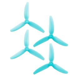 HQProp DP 5x4.3x3 PC V1S Light Blue Propeller - 3 Blade (2CW+2CCW/Bag)