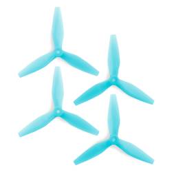 HQProp DP Light Blue 5x4.5x3 V3 Propeller - 3 Blade (Set of 4 - PC)