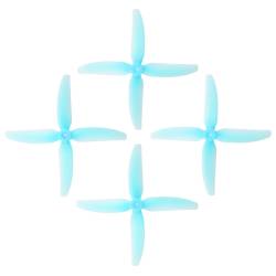 HQProp DP 5x4x4 PC V1S Light Blue Propeller - 4 Blade (Set of 4 - PC)