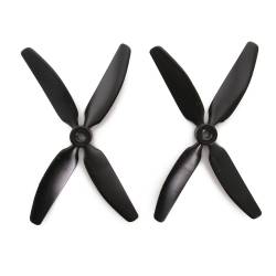 HQ Dragonfly 5x4x4RB CW Propellers - 4 Blade (Set of 2 - Black) 