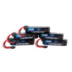 Lumenier 550mAh 4S 80c LiPo Battery (XT-30) - 5 Pack Bundle