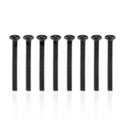 M2 x 18mm Button Head Black Metal Screws (Set of 8)