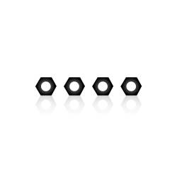 M2 Hex Nut (Set of 4) - Black Nylon