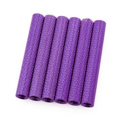 35mm Dark Purple Aluminum Textured Spacers (set of 6)