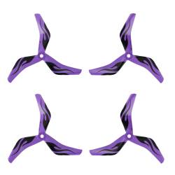 Azure Power 5045 V2 HGP Enhanced Glass Fiber Propeller - 3 Blade (Set of 4 - Purple Spirit)
