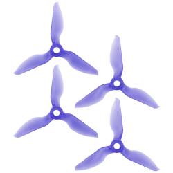 RaceKraft 3076 Clear Purple 3-Blade (Set of 4)
