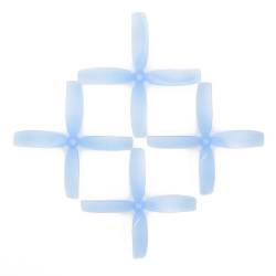 RaceKraft 4x4 Clear Blunt Nose 4 Blade (Set of 4 - Blue)
