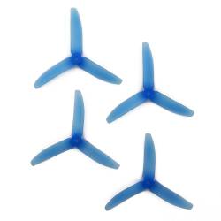 RaceKraft 5x4 Clear Tri-Blade (Set of 4 - Blue)