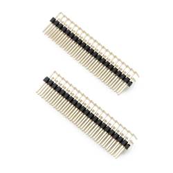 Right Angle Pin Header 2 Row, 20 Pin, 2.54mm Pitch (2pcs)
