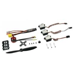 SonicModell Skyhunter Power Combo (1806 2400kv Motor, 30A ESC, Prop, Servos)