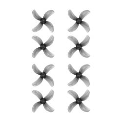 Flywoo 1609 4-Blade 1mm Shaft 40mm Propellers (Set of 8) - Clear Black