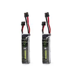 Two Flywoo Explorer 750mAh HV 2S1P 80C LiPo Batteries - XT30
