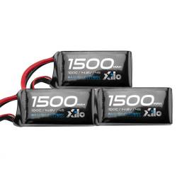 XILO 1500mAh 4S 100c Basher LiPo Battery XT60 - 3 Pack Bundle