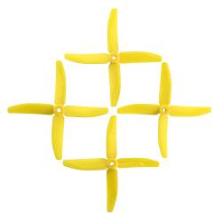 DAL 5x4 Propellers - 4 Blade (2 Pack - Yellow) 