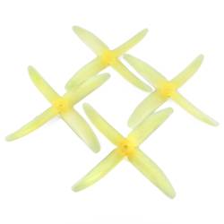 RaceKraft 5x4 Clear 4 Blade (Set of 4 - Yellow)